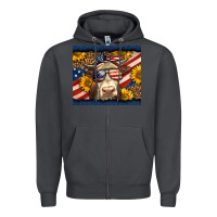 Smoke Western 4th Of July Cow Zipper Hoodie - LillyAllenDesigns