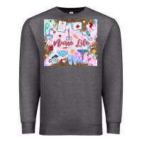 Charcoal Heather nurse life Premium Sweatshirt - MaliasSmallBusiness