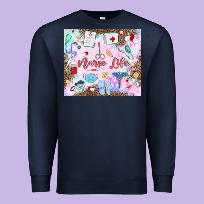 Nurse Life Premium Sweatshirt Designed By Maliassmallbusiness