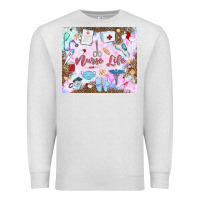 Oatmeal Heather nurse life Premium Sweatshirt - MaliasSmallBusiness