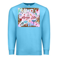Ocean Blue nurse life Premium Sweatshirt - MaliasSmallBusiness