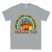 Heather Grey Welcome Fall Rainbow Classic Tee - Artiststas
