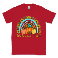 Red Welcome Fall Rainbow Classic Tee - Artiststas