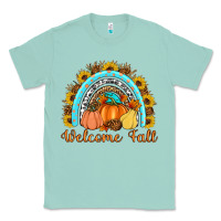 Seafoam Welcome Fall Rainbow Classic Tee - Artiststas