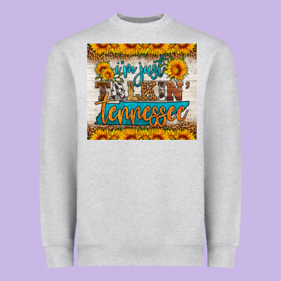 I'm Just Talking Tennessee Tumbler Heavyweight Sweatshirt Designed By Hra Design Shop