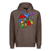 Coffee autism t rex Premium Hoodie - Artiststas