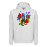 Dove Grey autism t rex Premium Hoodie - Artiststas
