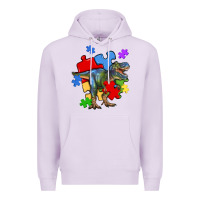 Lilac autism t rex Premium Hoodie - Artiststas