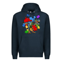 Navy autism t rex Premium Hoodie - Artiststas