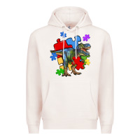 Pale Pink autism t rex Premium Hoodie - Artiststas