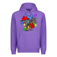 Purple autism t rex Premium Hoodie - Artiststas