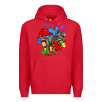 Red autism t rex Premium Hoodie - Artiststas