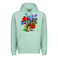 Seafoam autism t rex Premium Hoodie - Artiststas
