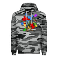 Slate Camo autism t rex Premium Hoodie - Artiststas