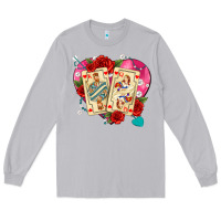 Moon Dust playing cards roses and pearls Long Sleeve Tee - AdoDesignShop