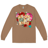 Toasted Coconut playing cards roses and pearls Long Sleeve Tee - AdoDesignShop