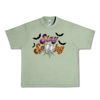 Oil Green stay spooky Urban Heavy Tee - RacoonDesign