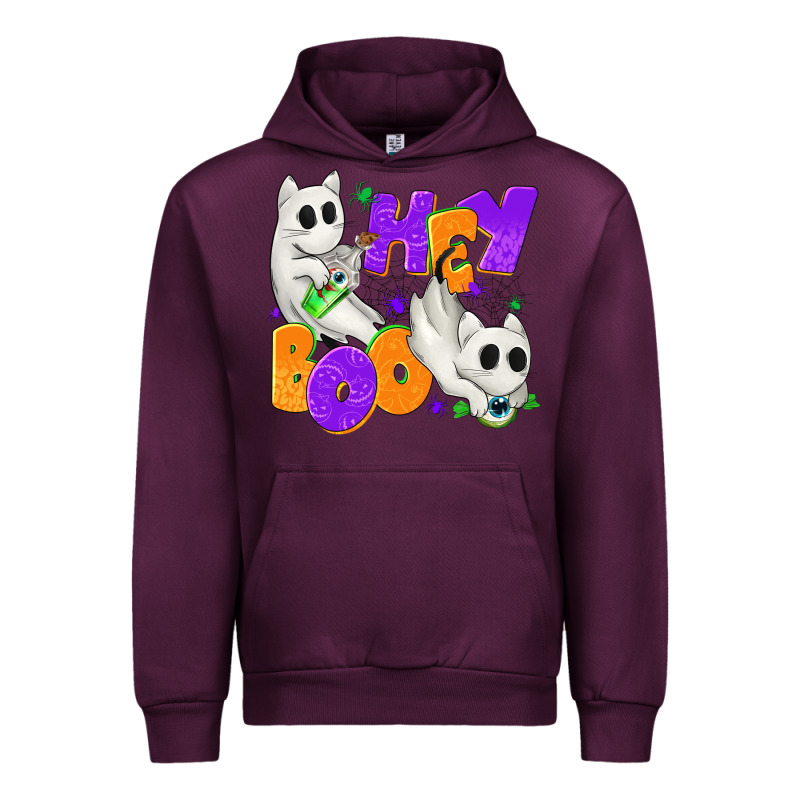 Hey Boo With Ghost Cats Urban Hoodie by texasbilliewilder | Teevron