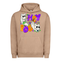 Pigment Burro Hey Boo with Ghost Cats Urban Hoodie - texasbilliewilder