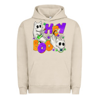 Pigment French Oak Hey Boo with Ghost Cats Urban Hoodie - texasbilliewilder