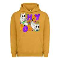 Pigment Peanut Butter Hey Boo with Ghost Cats Urban Hoodie - texasbilliewilder
