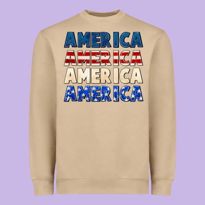 America 4th Of July Heavyweight Sweatshirt Designed By Cowgirlartshop