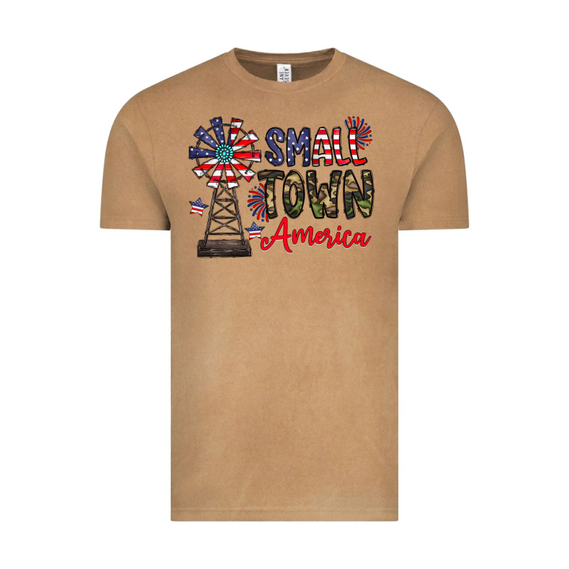 Small Town America Vintage Tee by CowhideDigitalArt | Teevron