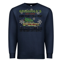 Navy christmas tree farm Premium Sweatshirt - MaliasSmallBusiness