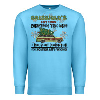 Ocean Blue christmas tree farm Premium Sweatshirt - MaliasSmallBusiness