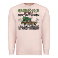 Pale Pink christmas tree farm Premium Sweatshirt - MaliasSmallBusiness