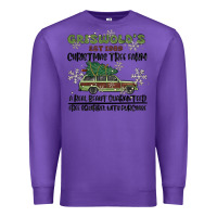 Purple christmas tree farm Premium Sweatshirt - MaliasSmallBusiness