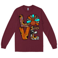 Burgundy turkey love Long Sleeve Tee - JahusDesignShop