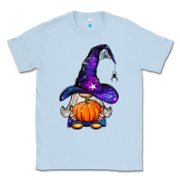 Dusty Blue witch gnome with pumpkin Classic Tee - BundleAndBundleShop
