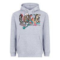 Heather Grey love nurse Heavyweight Hoodie - NancyCooperArtShop