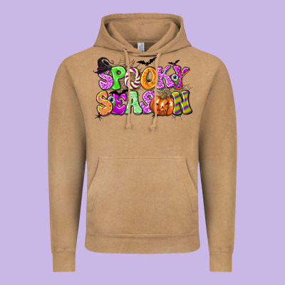 Spooky Season Vintage Hoodie Designed By Texasbilliewilder