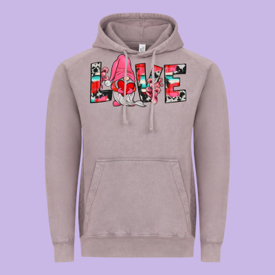 Gnome Love Vintage Hoodie Designed By Jahusdesignshop