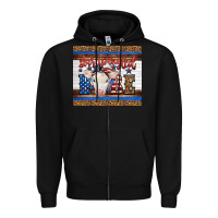 Black Western Star Spangled Baby Cow Zipper Hoodie - LillyAllenDesigns
