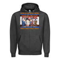 Charcoal Heather Western Star Spangled Baby Cow Zipper Hoodie - LillyAllenDesigns