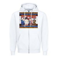 White Western Star Spangled Baby Cow Zipper Hoodie - LillyAllenDesigns