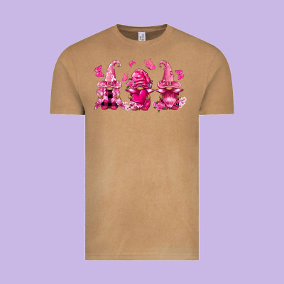 Breast Cancer Gnomies Vintage Tee Designed By Fadigitalartstudio