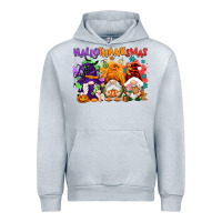 Heather Grey Hallothanksmas gnomes Urban Hoodie - NancyCooperArtShop