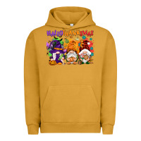Pigment Peanut Butter Hallothanksmas gnomes Urban Hoodie - NancyCooperArtShop