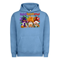 Pigment Pebble Blue Hallothanksmas gnomes Urban Hoodie - NancyCooperArtShop