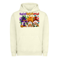 Pigment Pistachio Hallothanksmas gnomes Urban Hoodie - NancyCooperArtShop