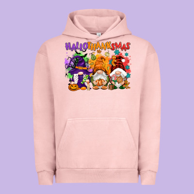 Hallothanksmas Gnomes Urban Hoodie Designed By Nancycooperartshop