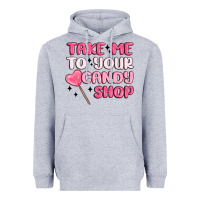 Heather Grey take me to your candy shop Heavyweight Hoodie - MaliasSmallBusiness