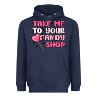 Navy take me to your candy shop Heavyweight Hoodie - MaliasSmallBusiness