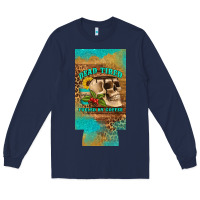 Navy dead tired fueled by coffee 12 oz can cooler  (slim) Long Sleeve Tee - Artiststas
