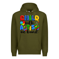 Army Green child with autism on board Premium Hoodie - Artiststas