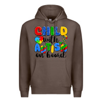 Coffee child with autism on board Premium Hoodie - Artiststas